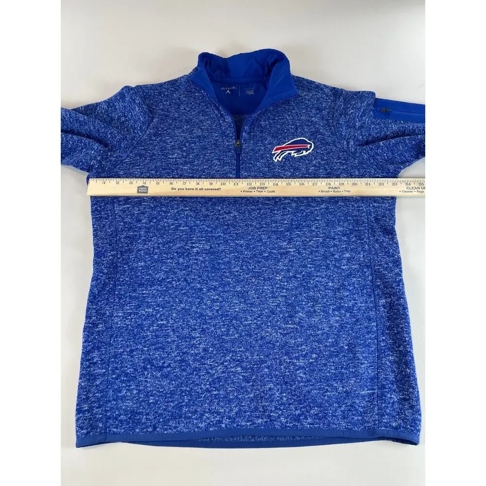 Antigua Quarter‑Zip Pullover Size L Blue Buffalo Bills Logo